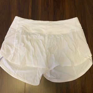 White Lululemon shorts size 8